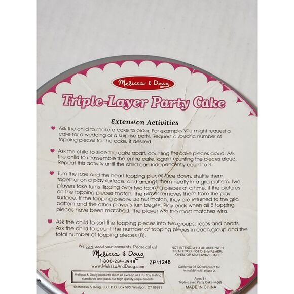 Melissa & Doug Triple-Layer Party Cake | Children's Learning Toy - Picture 8 of 8